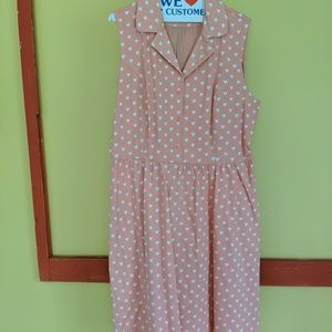 Lindy Bop Cotton Pink Hearts Dress